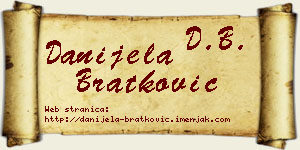 Danijela Bratković vizit kartica